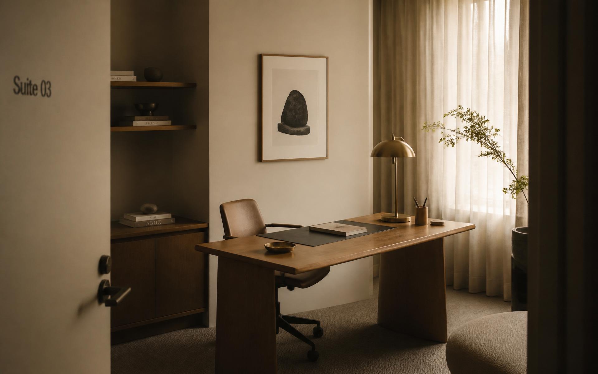 Elegant private London office suite interior